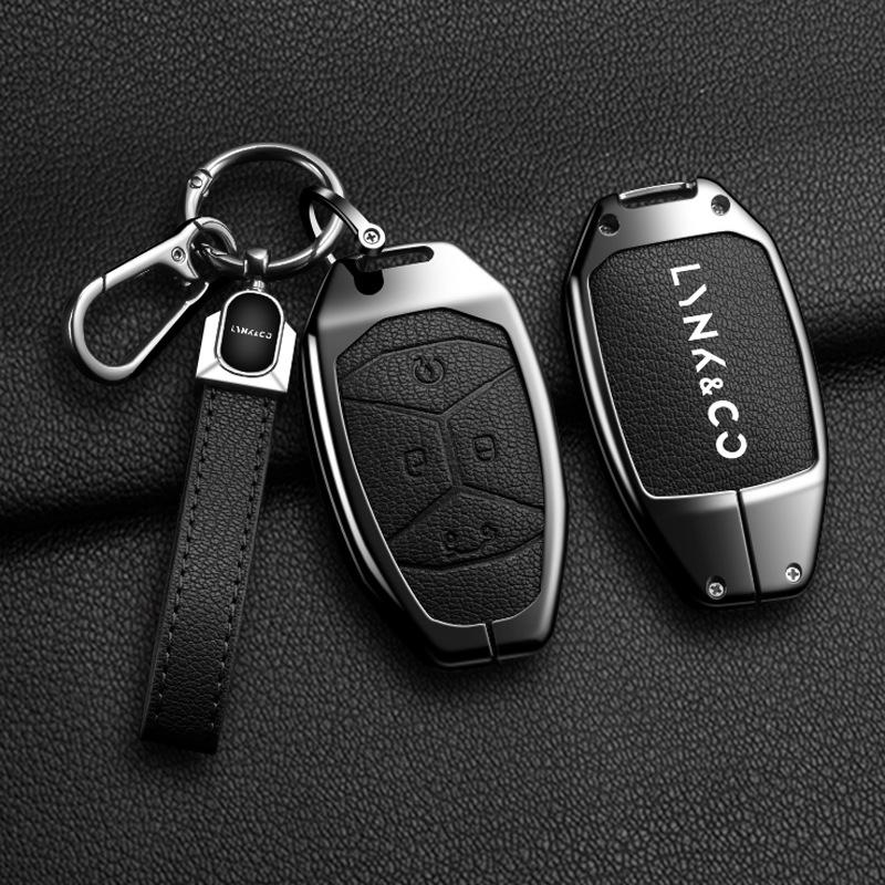 Чехол для ключей Lynk & Co 03 для моделей 01, 02, 05, 06/01PHEV 2021 года - Мужская специальная версия, автомобильный чехол-ракушка с пряжкой.