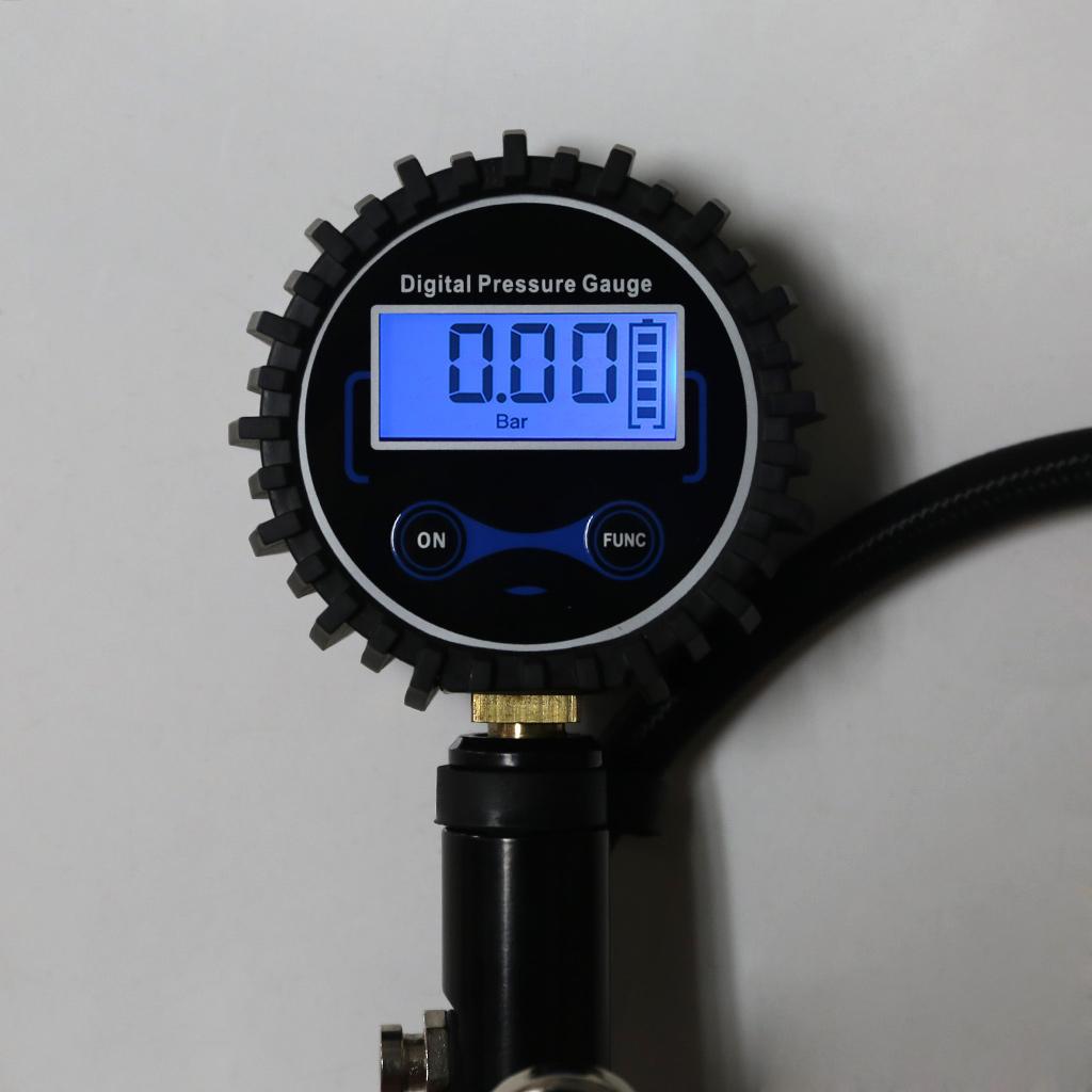 Точный цифровой автомобильный насос с манометром 200 PSI (0,5 Рез) Тяжелые условия