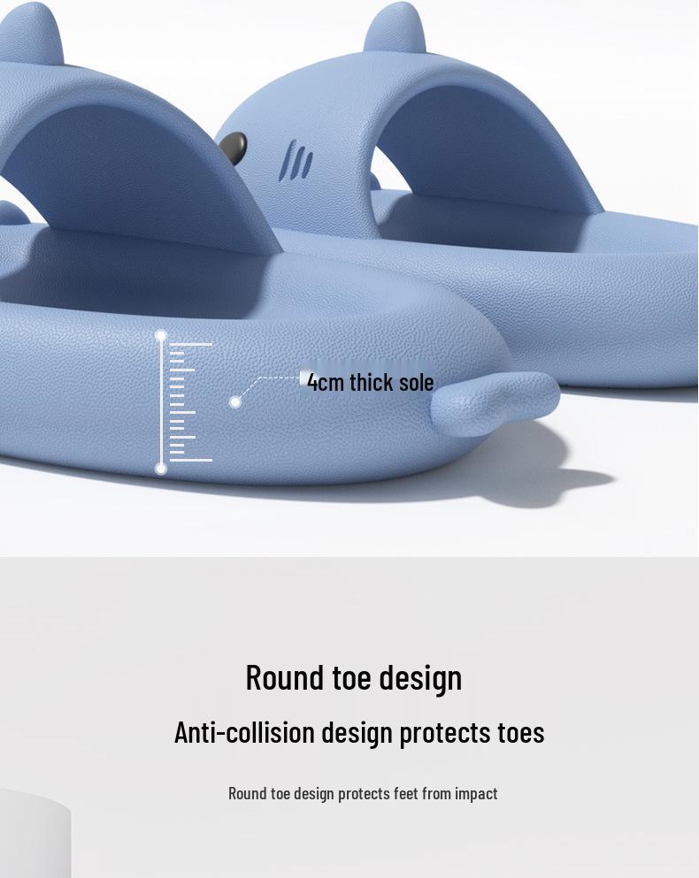 Шлепанцы-акулы на толстой подошве: Забавный дизайн «наступающий на какашку» для мужчин и женщин, в мультяшном стиле для помещений и улицы.
