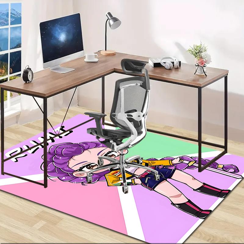 1pc KPop Demon Hunters RUMI1 Design Area Rug - Non-Slip, Soft & Cozy Floor Mat for Living Room, Bedroom, Office - Indoor/Outdoor Decorative Carpet