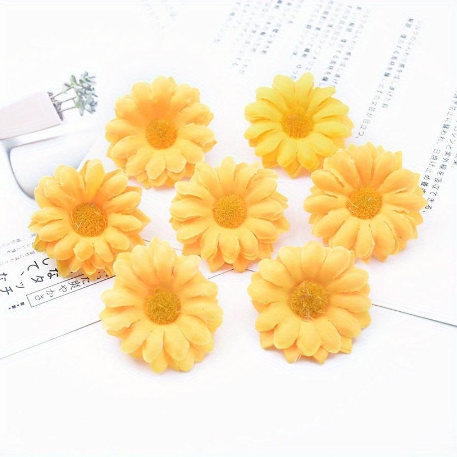 30шт DIY ручной работы Подсолнечник Дейзи Моделирование Шелковый Подсолнечник Поддельные Цветочные Гирлянды Материал