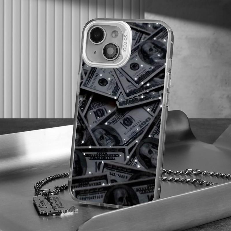 Крутой чехол для телефона с узором из звезд и долларов для iPhone 16 15 14 13 12 11 17 Pro Max XS X XR 7 8 Plus SE 2020 16e 17 Air Ударопрочный чехол