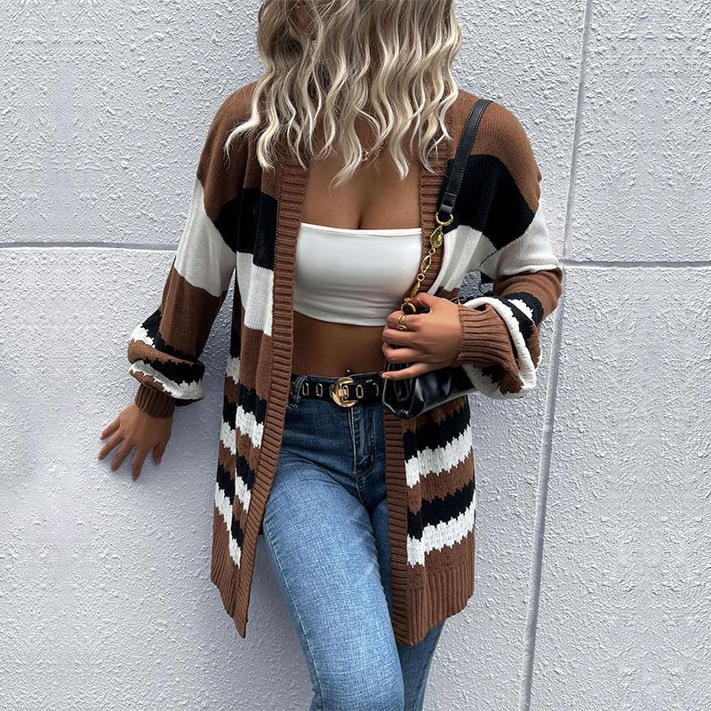 Повседневный тренд, универсальная горячая повседневная модная куртка на осень и зиму, цветная куртка с длинными рукавами, кардиган для женщин