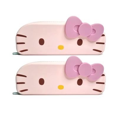 Lilpang Hello Kitty Tender Мягкий силиконовый чехол для столовых приборов, разноцветные, 2 предмета, популярная корейская посуда