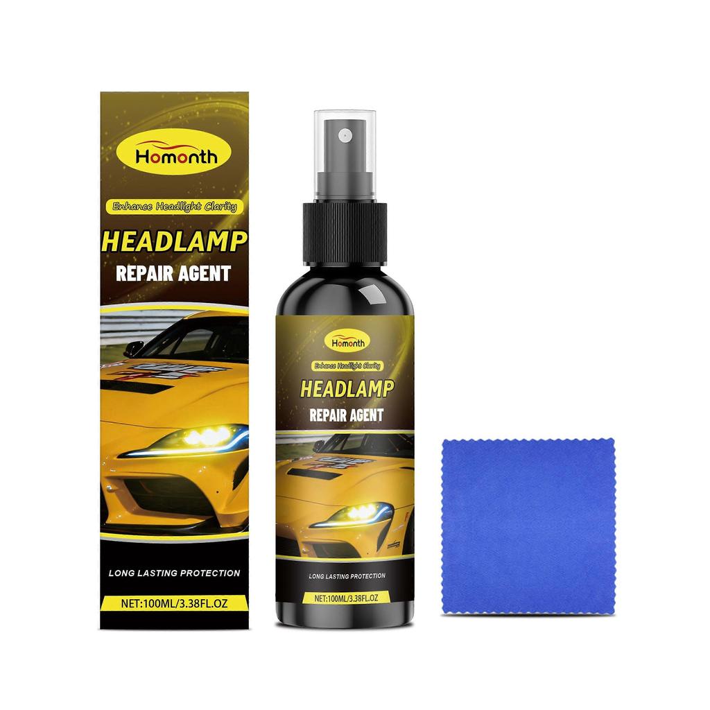 Homonth Car Headlight Care Solution Car Lamp Cleaning Decontamination Brightening Polishing Renovation Clear Vision Care Solution