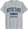 Футболка Notre Dame Indiana в винтажном темно-синем стиле 90-х