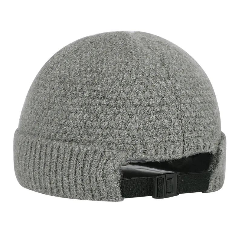 NEW Baseball Cap Man Knitted Beanie Warm Soft Winter Hats Landlord Hip Hop Hat Skull Caps Outdoor Rolled Bonnet