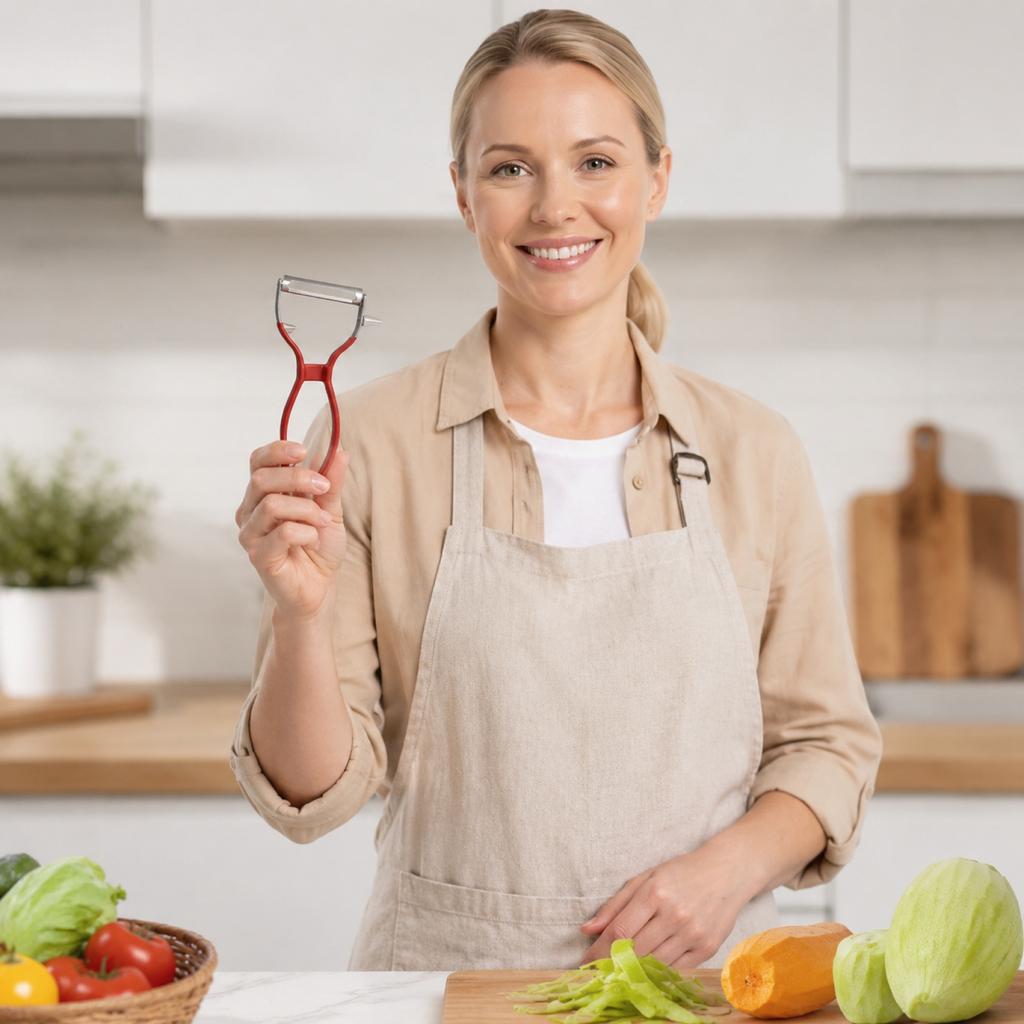 Stainless Steel Vegetable Peeler Kitchen Fruit Peeler with Ergonomic Handle and Sharp Blade for Efficient Peeling and Slicing