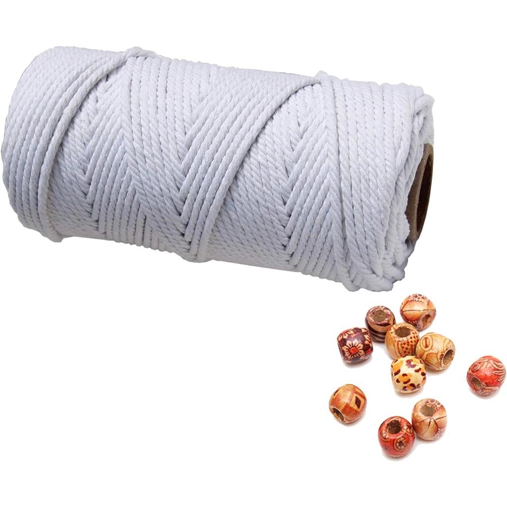 Шнур макраме 4 мм 100 м, хлопковая веревка, веревка, поделки, сделай сам, цветная нить, витой шпагат, ручное шитье, домашнее свадебное украшение