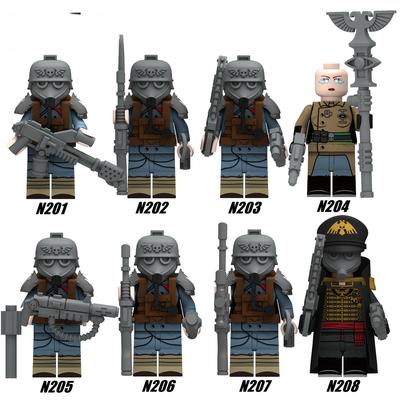 N201-201 Военный солдат, сержант, фигурка, строительный блок, шлем, рюкзак, пистолет, оружие, игрушки для детей, креативный подарок