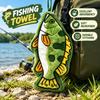 Hanging Lure Fishing Wipe Cloth Thickened Fish Shaped Towel Fishing Hand Towel  Outdoor,Kitchen Etc