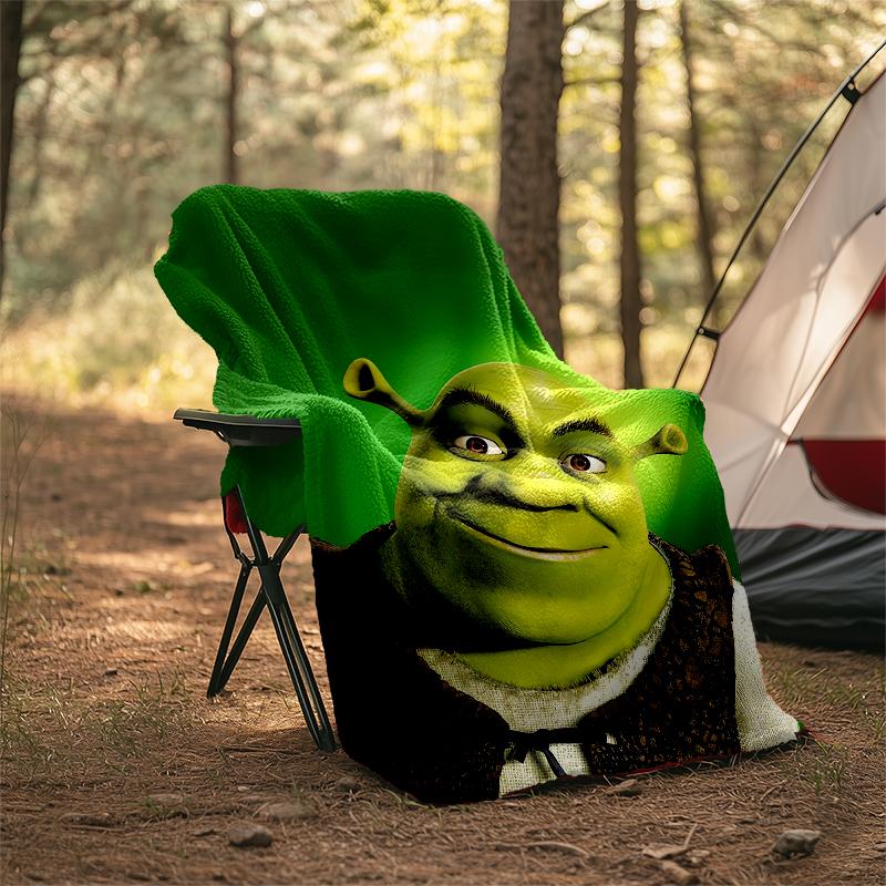 Shrek Theme Printed Blanket - Perfect for Couch, Bed, Travel & Outdoor Use | Machine Washable, Cozy & Durable.