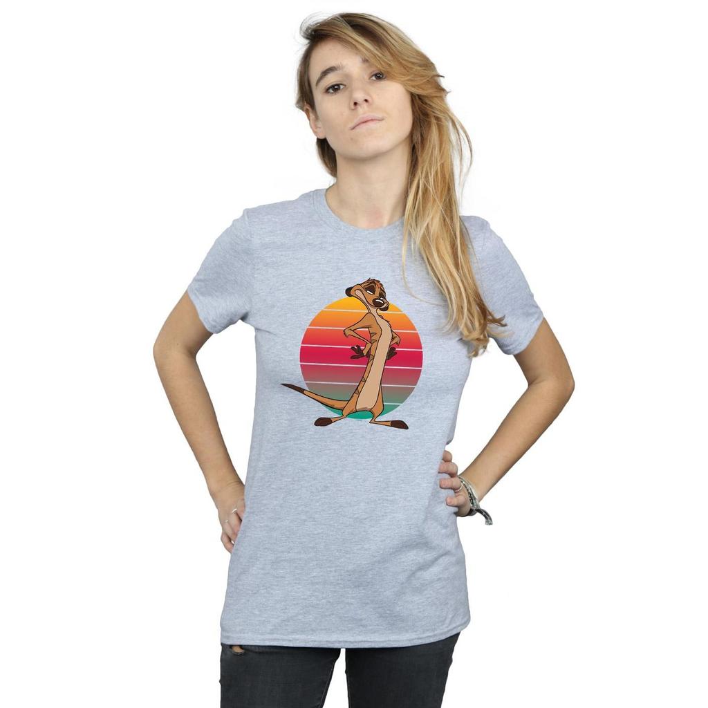 Disney Womens/Ladies The Lion King Timon Sunset Cotton Boyfriend T-Shirt