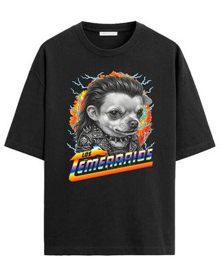 PERRITO LOS TEMERARIOS Футболка Мужская Женская Повседневная Хлопок Уличная Хип-Хоп Оверсайз Y2k Короткий Рукав Женская Мужская Одежда