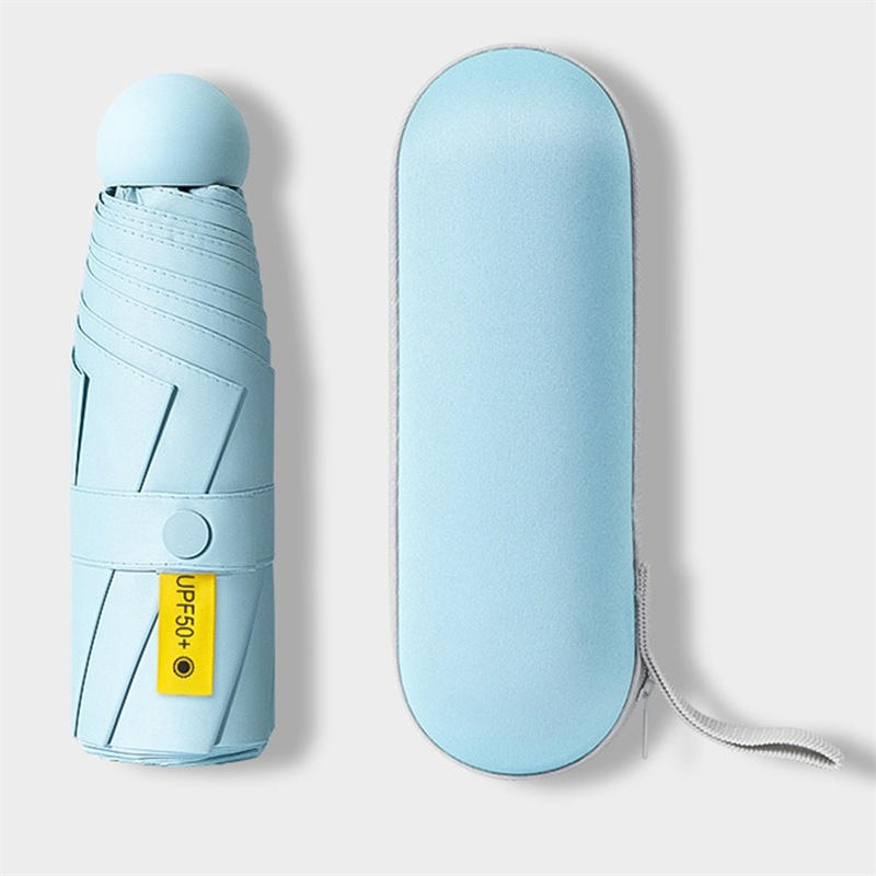 Мини-пять складных 6-костных зонтов, устойчивых к дождю и ветру, защита от ультрафиолета, портативный модный мужской и женский зонтик