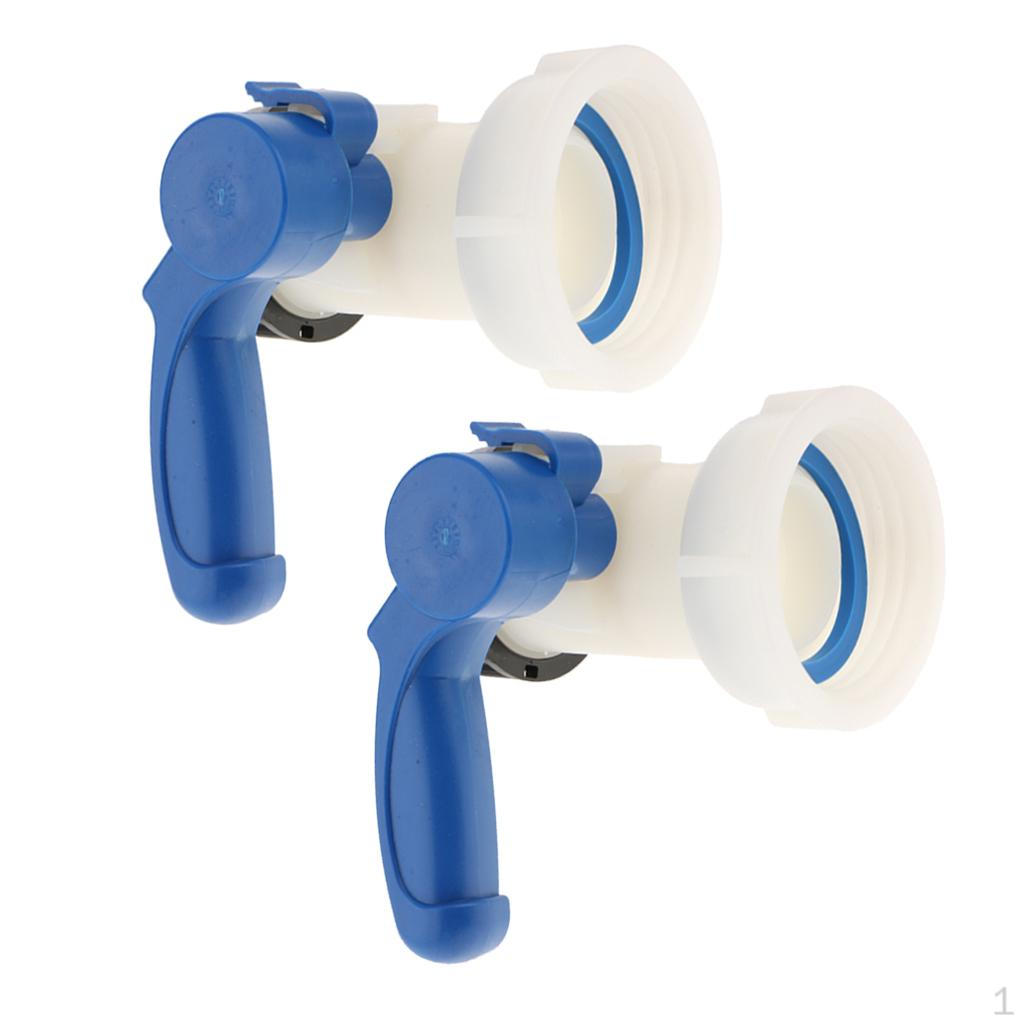 2pc 1000 Tank Butterfly Valve Tap Water Adapter 62mm