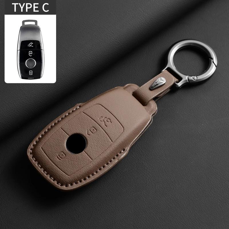 "Full Flip Leather Car Remote Key Case Cover for Mercedes Benz A C E S G Class GLC CLE CLA GLB GLS GLA W177 W205 W213 W222 X167" AX1