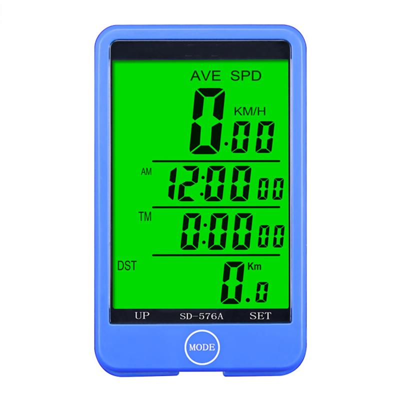Bicycle Speedometer and Odometer Wired Bike Cycling Computer Waterproof Bike Stopwatch With Large Screen Bicycle Accessories