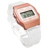 Casio Цифровые кварцевые часы, Розовое золото x Прозрачные, Часы, F-91WS-7A3, Унисекс