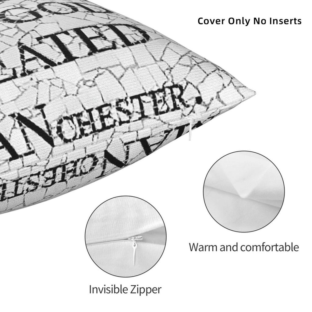 On The Sixth Day God Created Manchester Square Pillowcase Polyester Linen Velvet Pattern Throw Pillow Case Room Cushion Cover