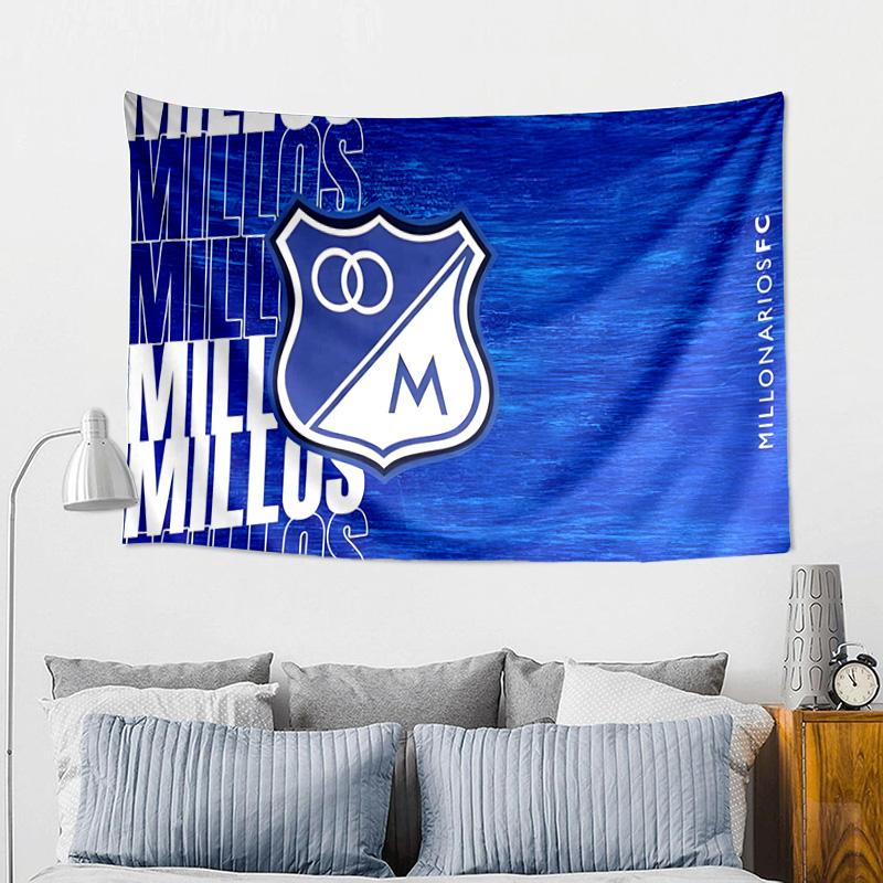 Blue And White Shield Millonarios Tapestry Playroom Tapestry, Accessories for Bedroom,Livingroom, dormitory Room Wall Decor Fan Birthday Gifts