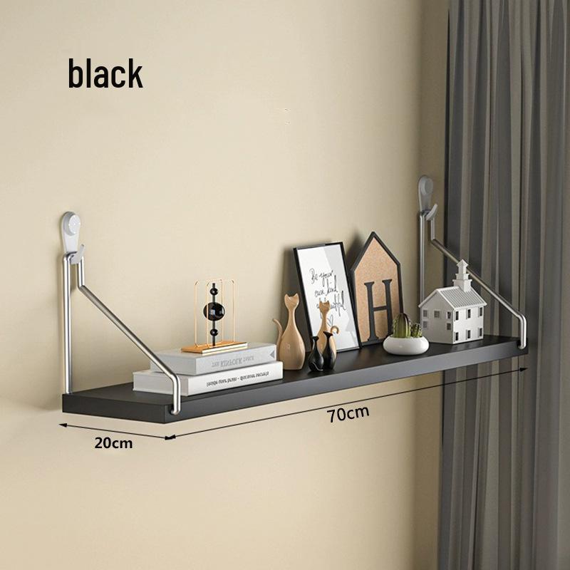 Punch-Free Wrought Iron Wall Shelf - Living Room & Bedroom Decor