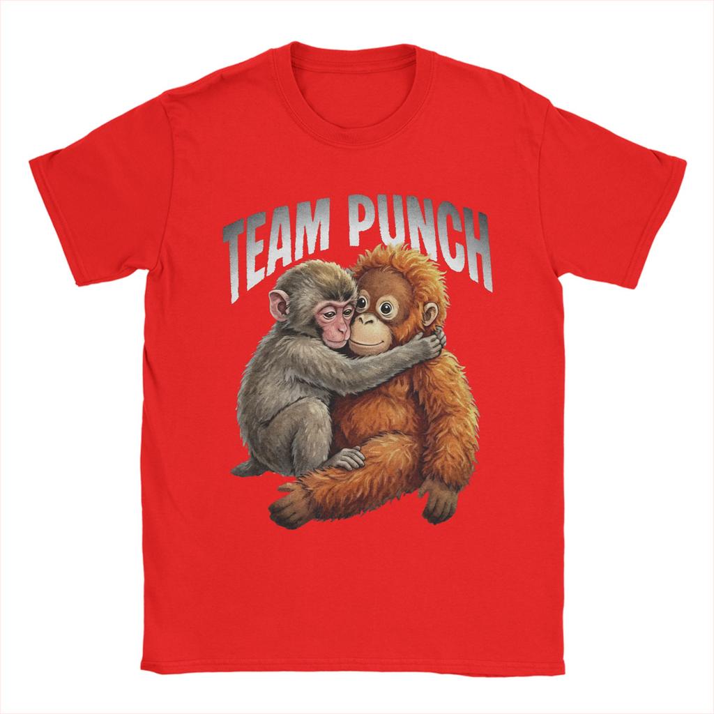 Punch Monkey Funny Animal T Shirt for Men 100 Cotton Fashion for Male TShirts Crew Neck Tees Short Sleeve Tops Graphic