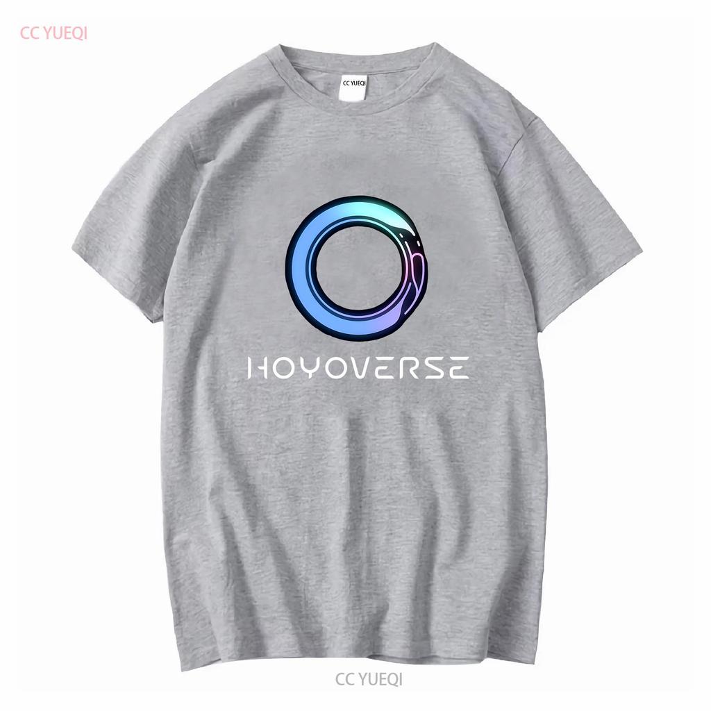 Новый логотип Hoyoverse Мужская футболка смешной размер от S до 5XL винтажная Стирка Качественная homme мода Унисекс уличная одежда Эластичная