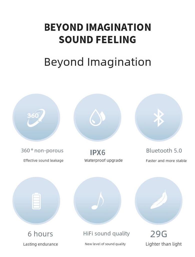 Спортивная гарнитура Bluetooth с костной проводимостью DG06 — беспроводная, не вставная, идеально подходит для подарков