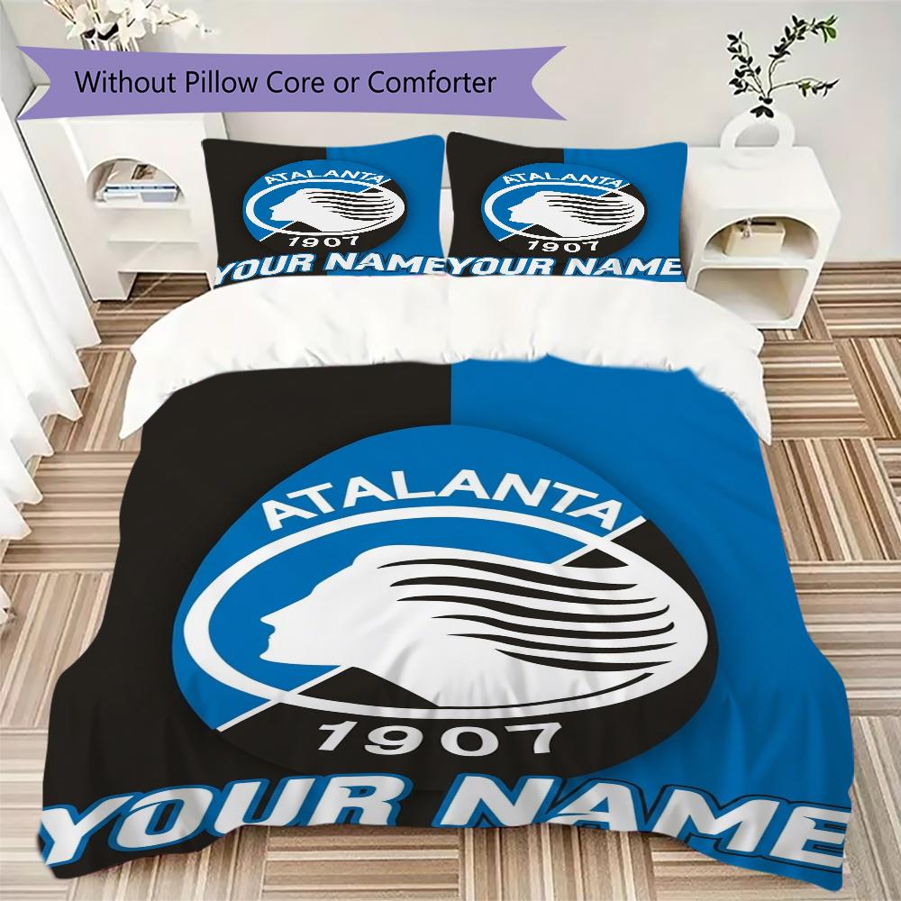 Custom Name Atalanta BC Pattern Bedding uilt Set uilt Cover Pillowcase Home Decoration Birthday Gift (1*duvet cover+2*pillowcase without core)