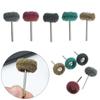 10pcs Burnish Sanding Accessories Drill Abrasive Brush Nylon Buffing with 3mm Shank Polishing Wheel