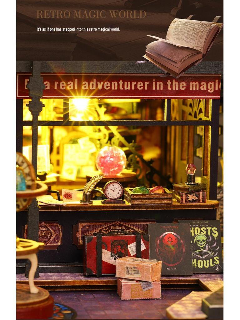 Jiate DIY Голографический Магический Город ES012: Модель замка-виллы, собранная вручную, игрушка, украшение, подарок