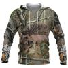 Boar Hunter Men's Hoodie Animal Hunting Camo Tattoo Pullover Harajuku Casual ELK Hunte Sweatshirts 3D Printed Oversized Clothing