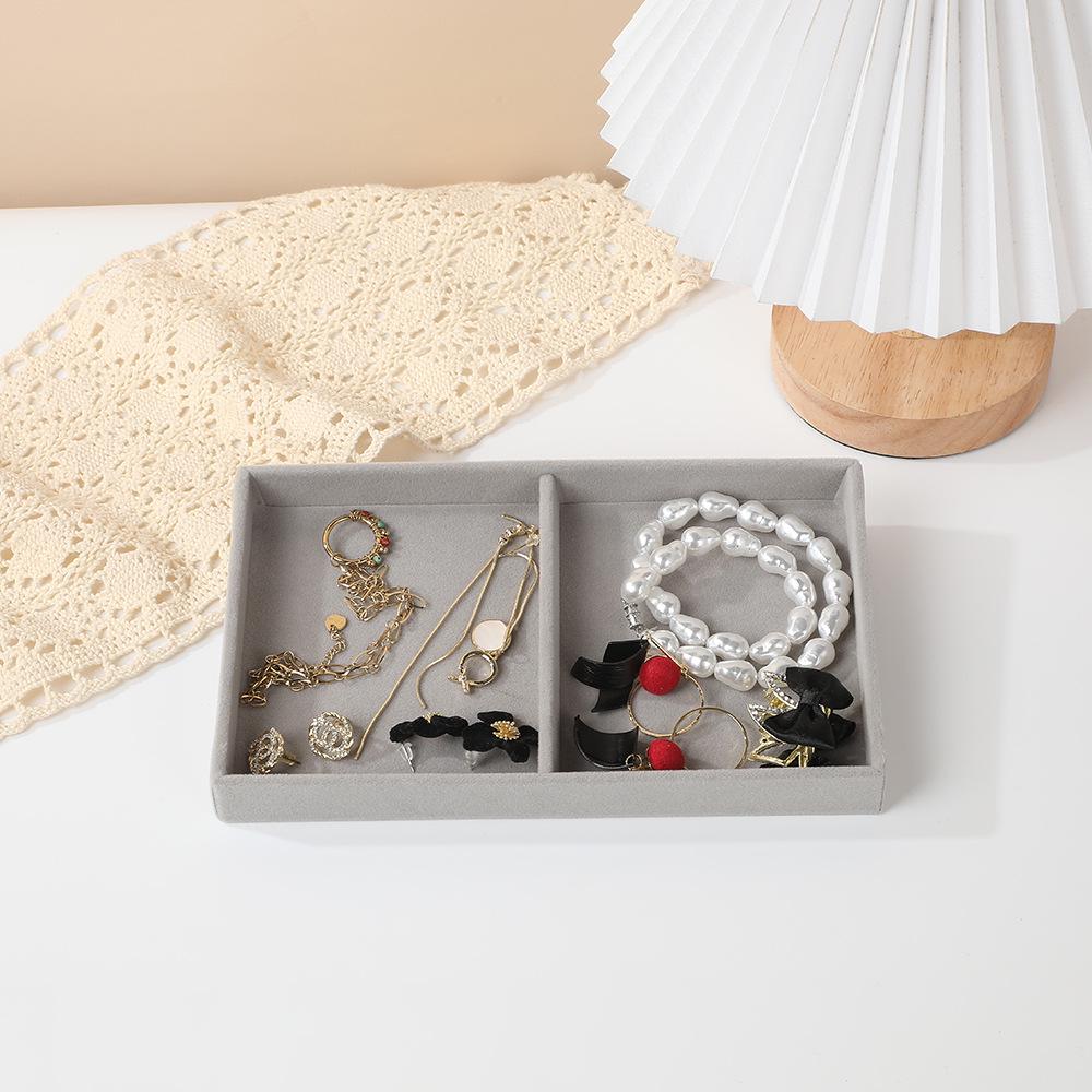Multi-Style Plush Jewelry Storage Box with Drawers