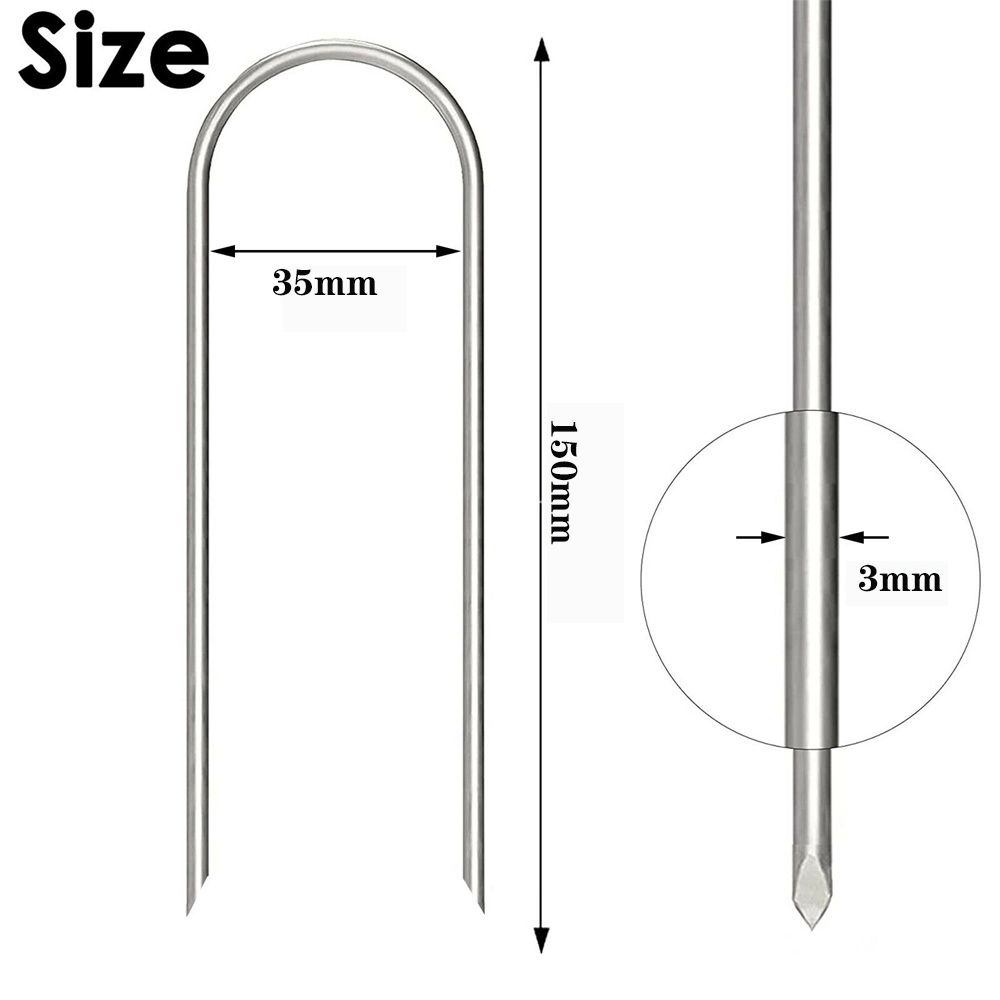 Easy to Fixed Ground Nails Goal Pegs U-Shaped Pegs Tent Ground Nails Trampoline Pile Ground Anchor