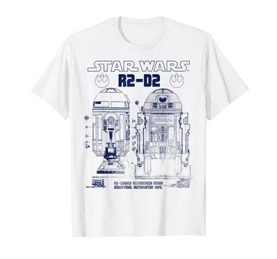 Футболка со схемой R2-D2, астромеханического дроида