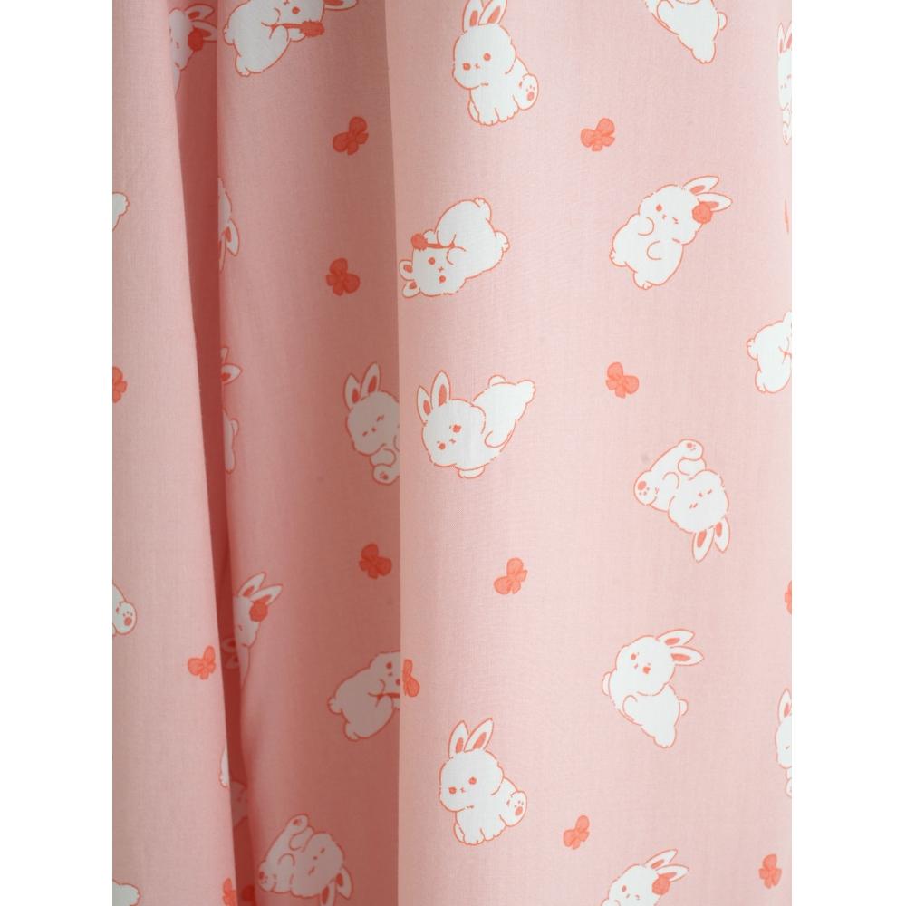 Daiso [женщины] Узорчатые брюки из вискозы 9 частей, кролик