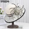 French Style Elegant Hats for Women In Summer Vintage Lace Three Flowers Sun Hats Wide Brim Mesh Bucket Hats