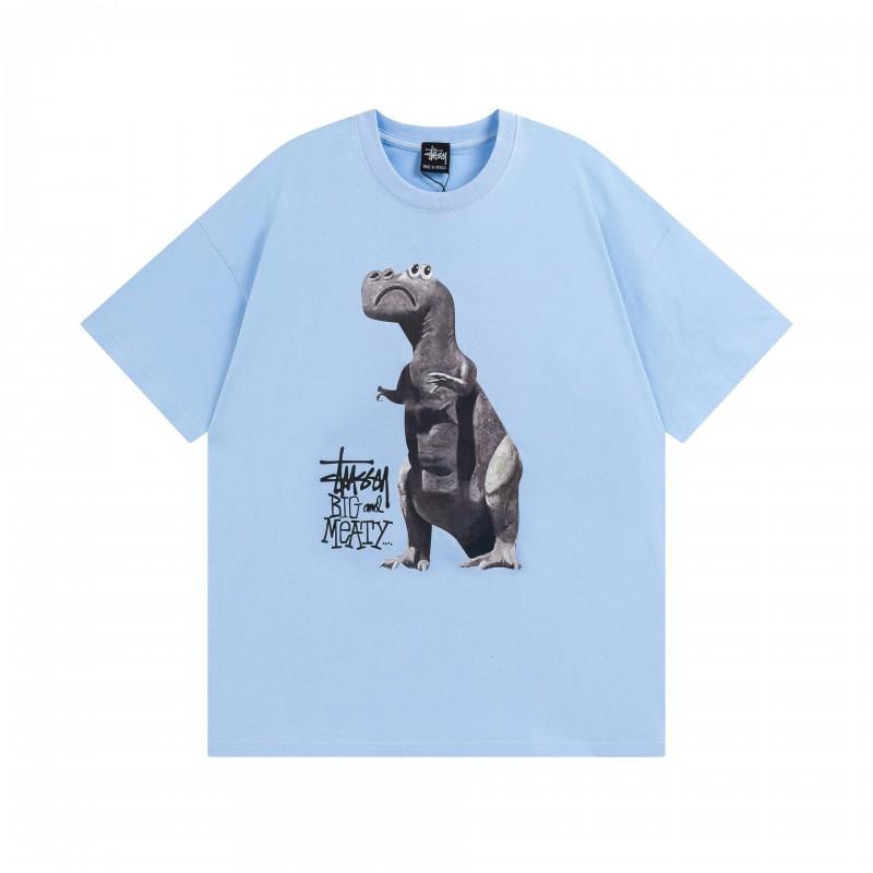 Mens Short Sleeve T-Shirt Loose Fit Round Neck Letter Print Casual Street Style Couples Top