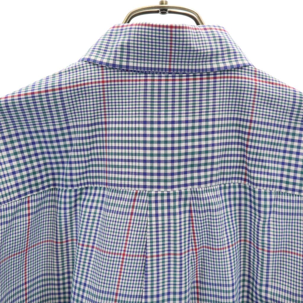 L.L.BEAN Винтажная рубашка 80-х годов в клетку с коротким рукавом на пуговицах, мужская, б/у