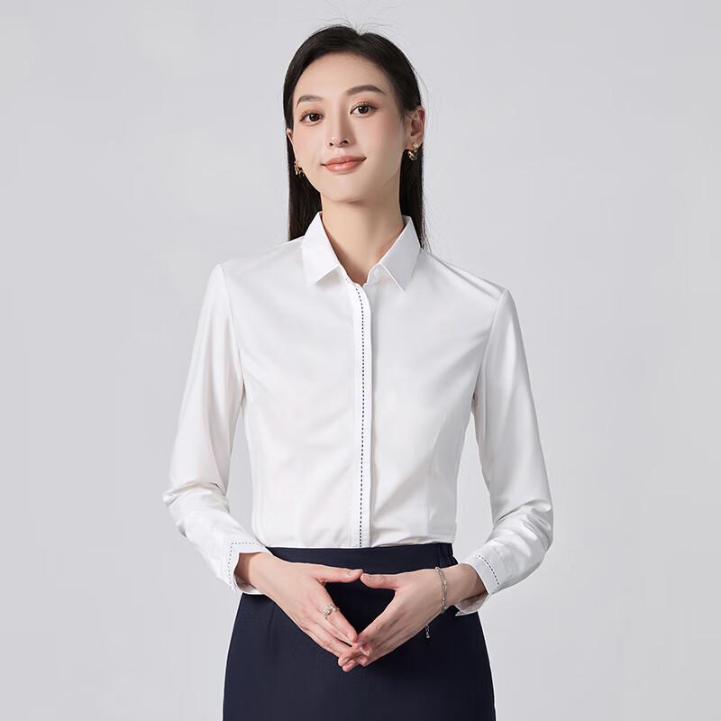 Женская рубашка с длинным рукавом в стиле business casual на пуговицах