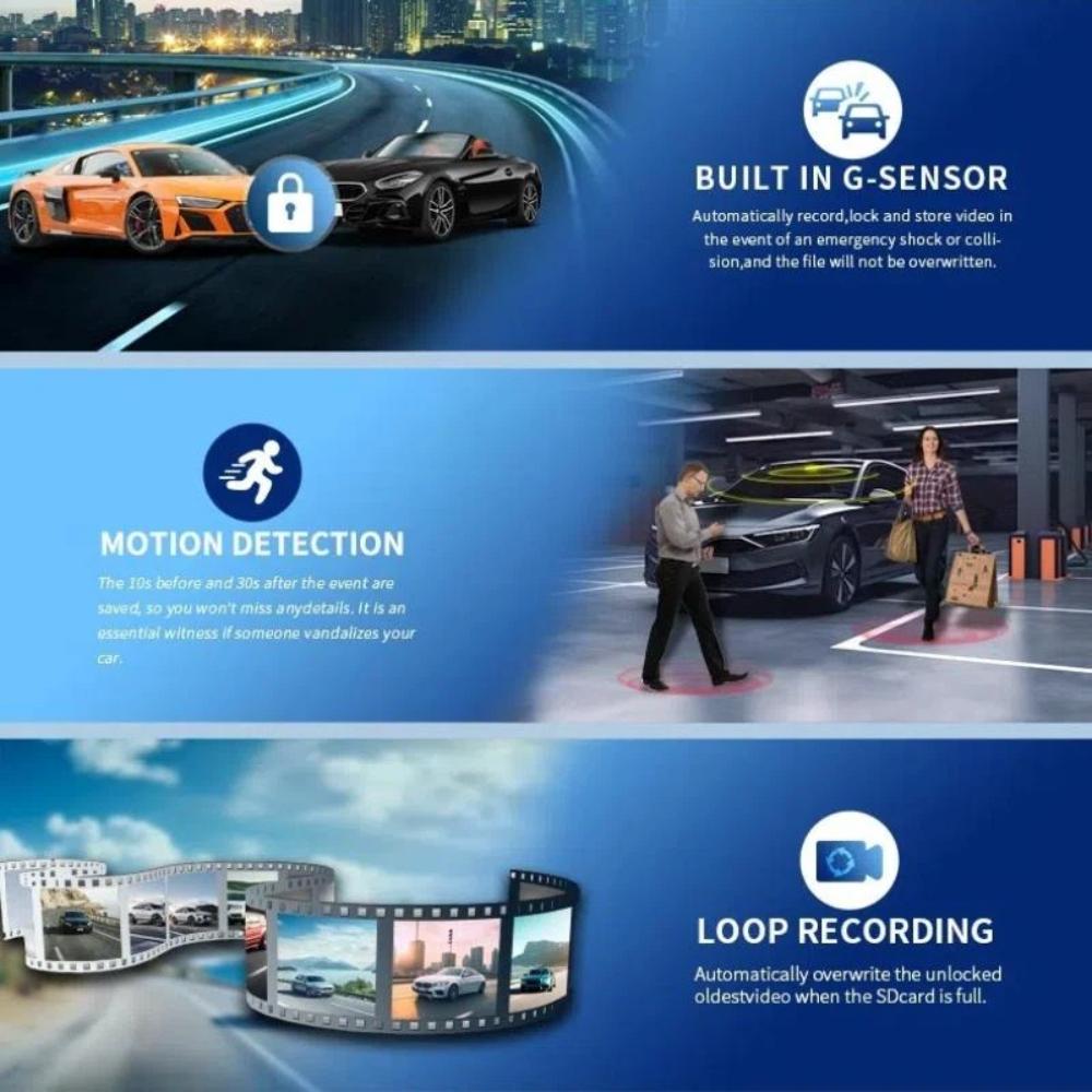 3/4-канальный видеорегистратор, 1080P HD автомобильный видеорегистратор, 360-градусная камера кругового обзора автомобиля, Видеозапись/GPS-позиционирование