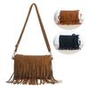 Vintage Tassel Crossbody Bags  Women's Versatile Shoulder Bag Boho Style Fringe Square Purse Ladies Handbags For Gift