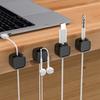 6Pcs Cable Organizer Magnetic Cable Clips Self-Adhesive Cord Management Tool for Home Office Desktop