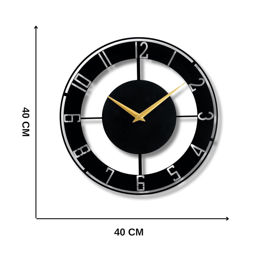 Настенные часы для дома, офиса, гостиной, спальни, детской комнаты и кухни (40 X 40 См) | Большой размер Стильный Новейший Домашний Декор | (Включенная батарея)