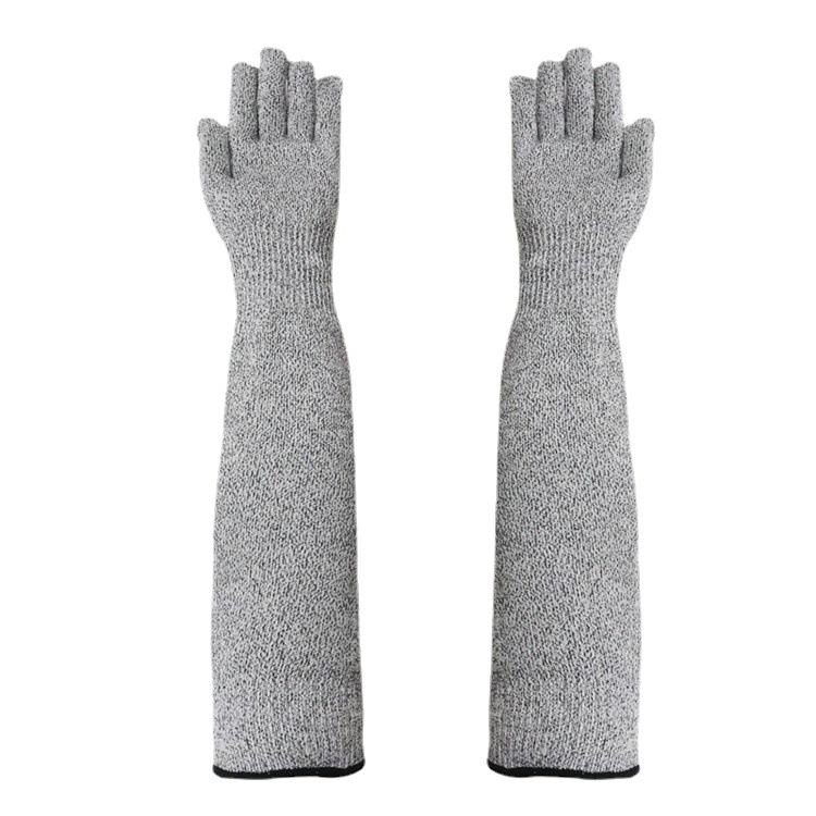Long Sleeve HPPE Liner Anti-cutting Grade 5 Anti-scratch Arm Guard Industrial Stab-resistant Customizable Work Gloves