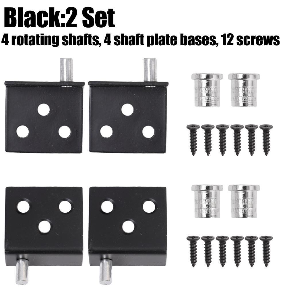 Concealed Cabinet Hinge with Screw Rotation Shaft Stainless Steel 6 Mounting Holes for Furniture Bookcase Cabinet Door Fitting