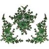 1set 3D Flower Embroidery Applique Lace Fabric Patches for Dress Garment Decorated DIY Sewing Accessories T2579 (Green)