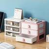 Cute Transparent Desk Organizer Drawer - Clear Plastic Stationery Storage Box Home School Office Organizing Container