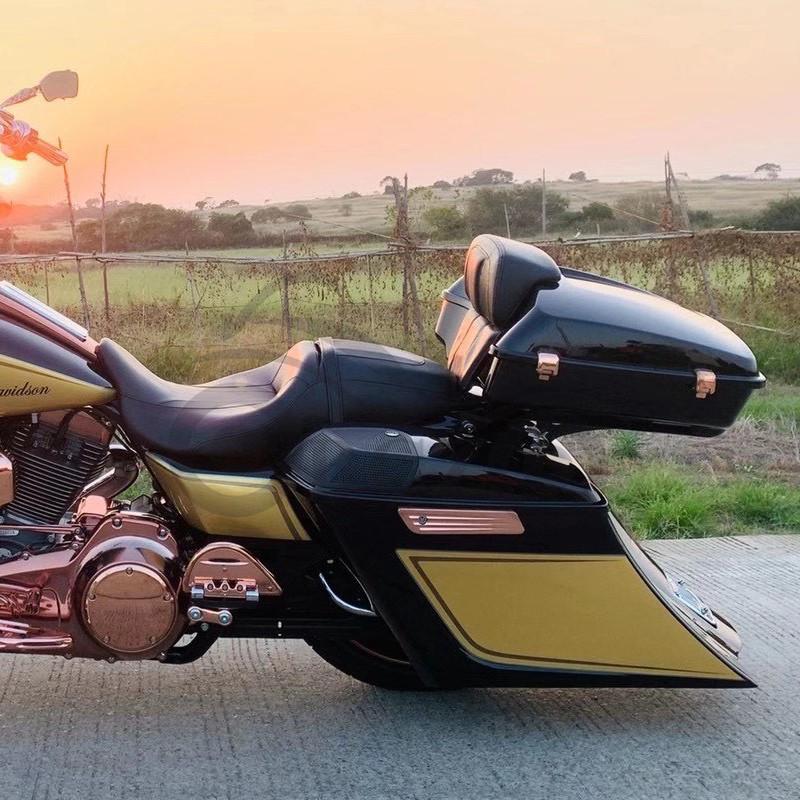 Задние и боковые багажные кофры для мотоцикла Harley Cruiser - Черные